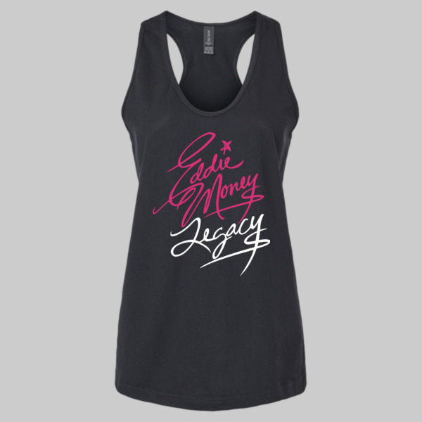 Official Eddie Money Legacy Signature Ladies Racerback Tank
