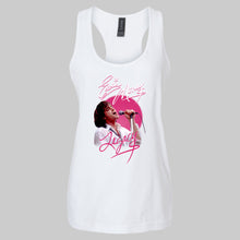 Load image into Gallery viewer, Official Eddie Money Legacy Signature w/Photo Ladies Racerback Tank
